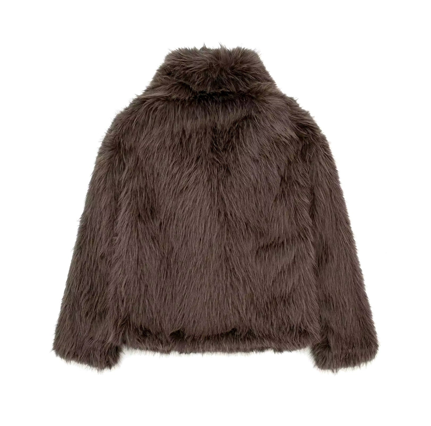 ELVORU - Fur Effect Puffer Coat.