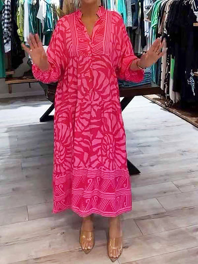 Mira | Vestido estampado con cuello en V.