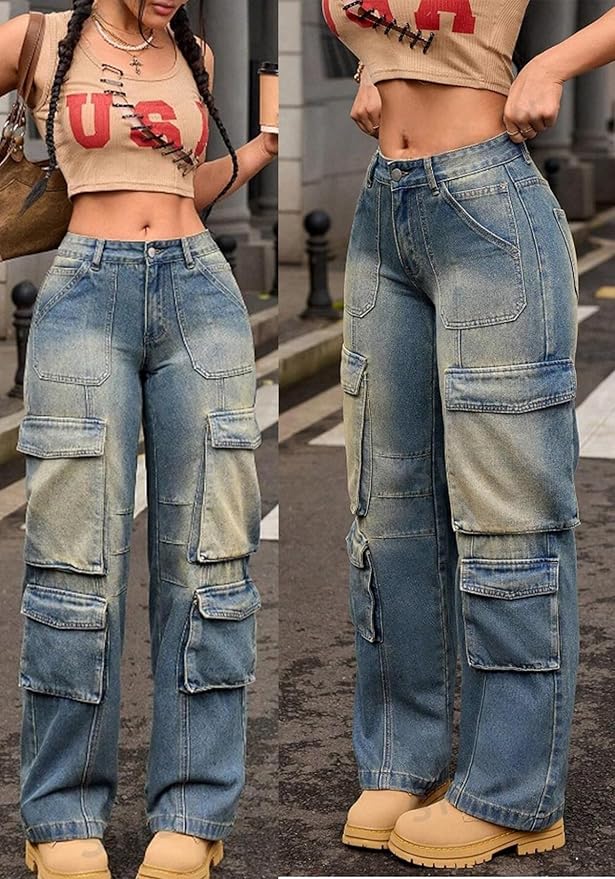 Urban Nomad - Retro Cargo Jeans.