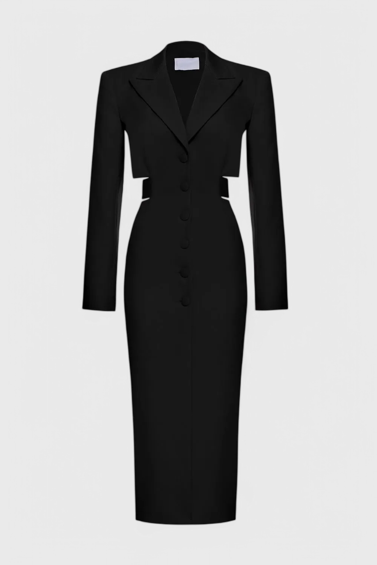 Bernice Vestido Blazer Midi con Corte.