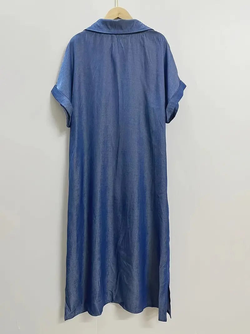Béatrice - Robe chemise avec poches.