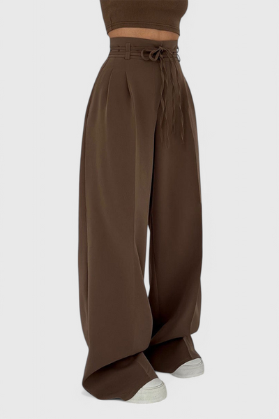 Sophie Pantalones de pierna ancha con cordones.