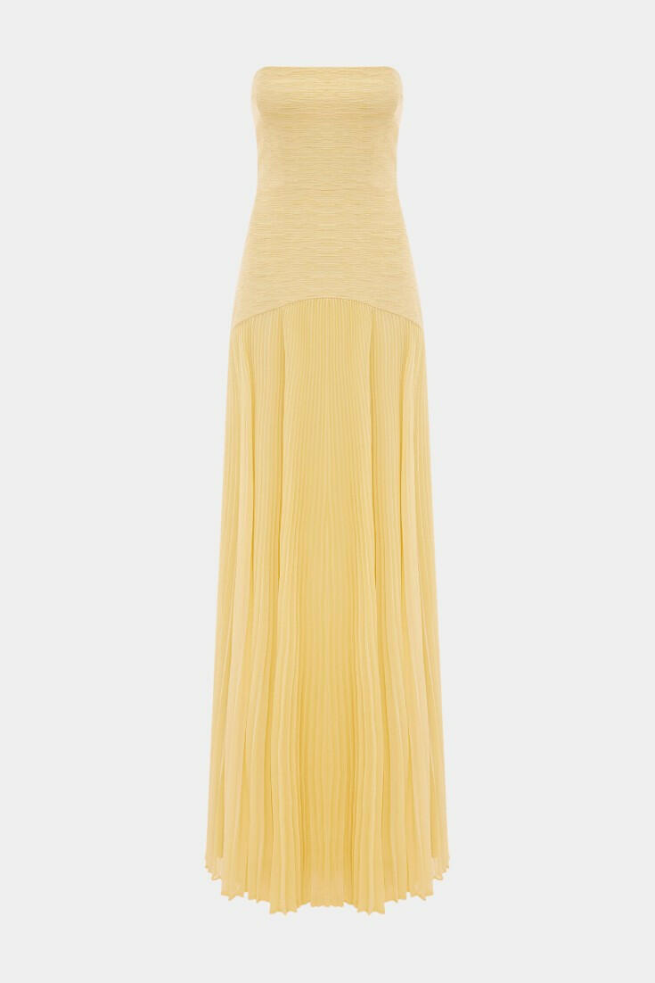 Deia Vestido Maxi de Malla con Mangas Acampanadas.