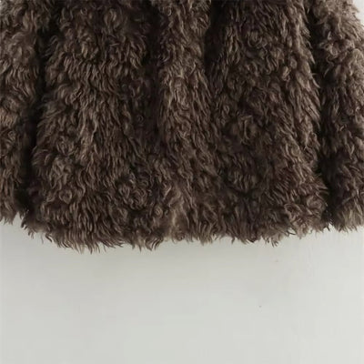 ELVORU - Fur Effect Puffer Coat.