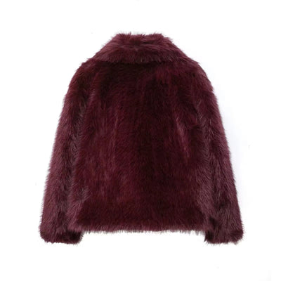 ELVORU - Fur Effect Puffer Coat.