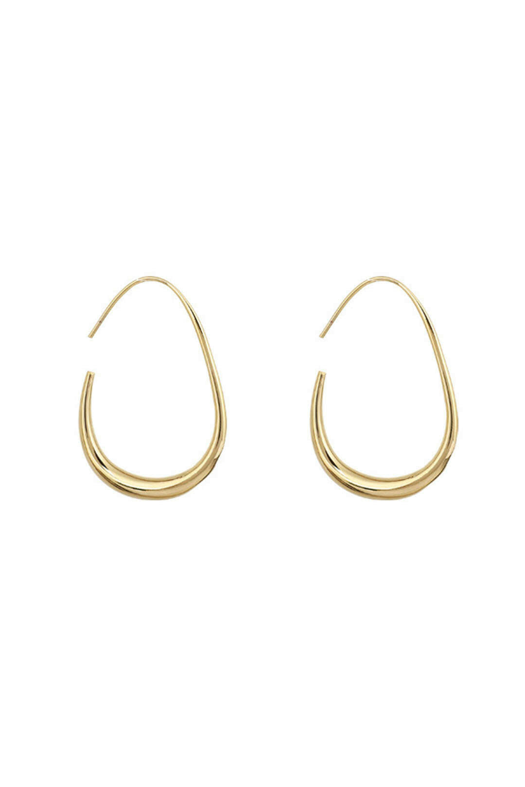 Pendientes Ovalados de Metal.