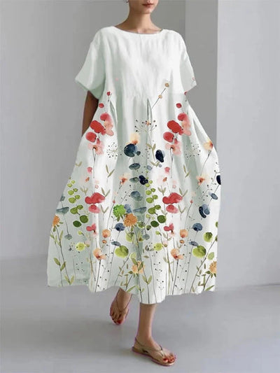 VALENTINA | Robe d'été fleurie avec coupe flatteuse et liberté de mouvement.