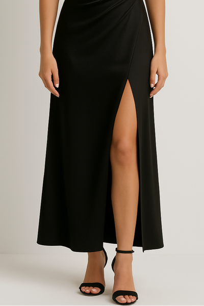 Elina Vestido Flowy V-Neck.