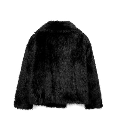 ELVORU - Fur Effect Puffer Coat.
