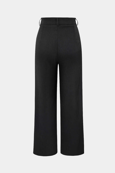 Oaklyn Pantalones Rectos con Drapado Moderno.