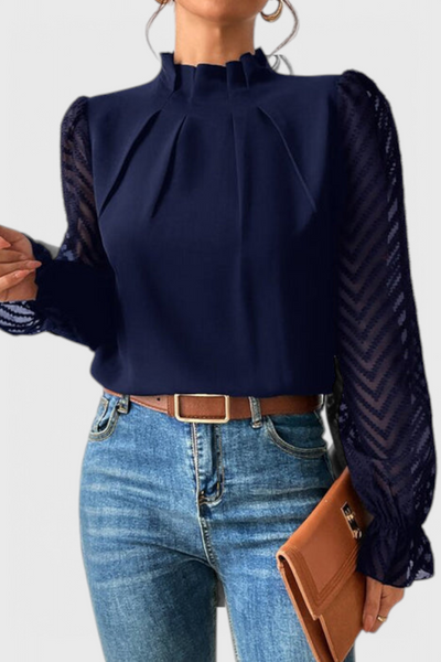 Helga Blusa de Manga Larga Náutica.