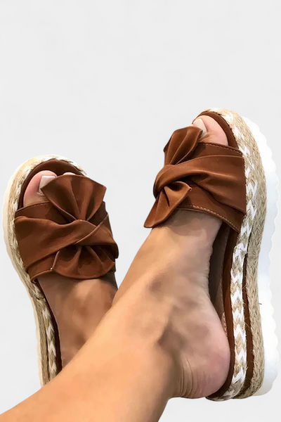 Cveta Sandalias de Plataforma con Lazo.