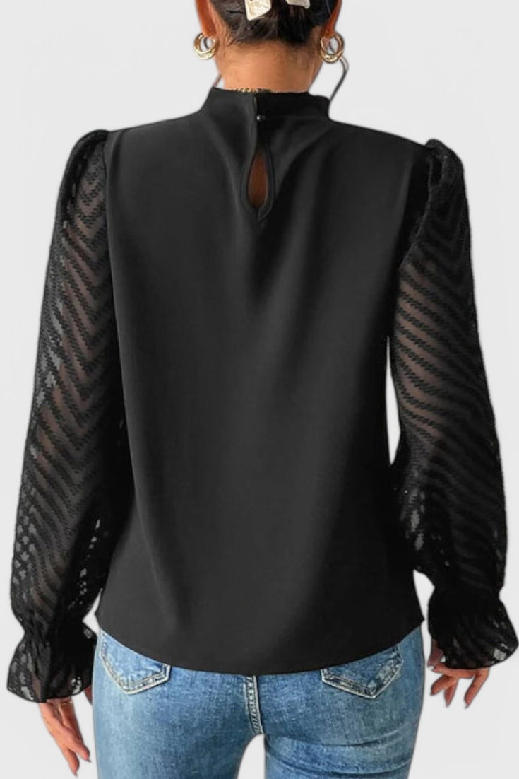 Helga Blusa de Manga Larga Náutica.