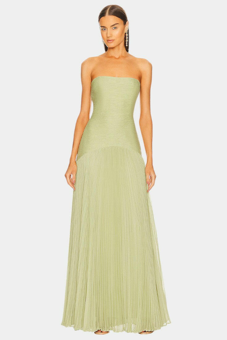 Deia Vestido Maxi de Malla con Mangas Acampanadas.