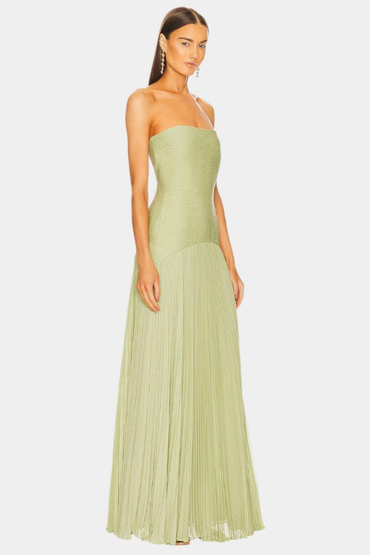 Deia Vestido Maxi de Malla con Mangas Acampanadas.
