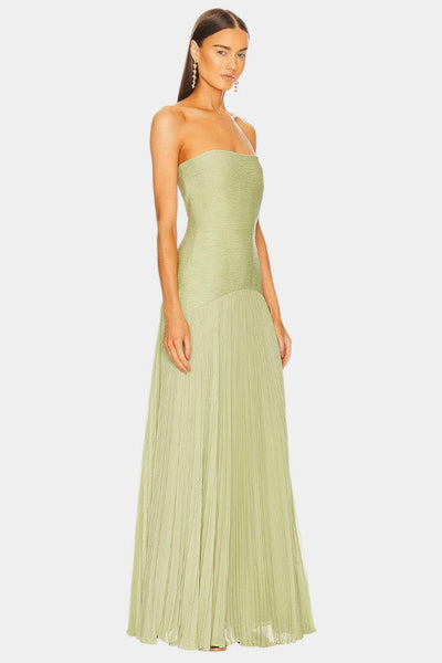 Deia Vestido Maxi de Malla con Mangas Acampanadas.