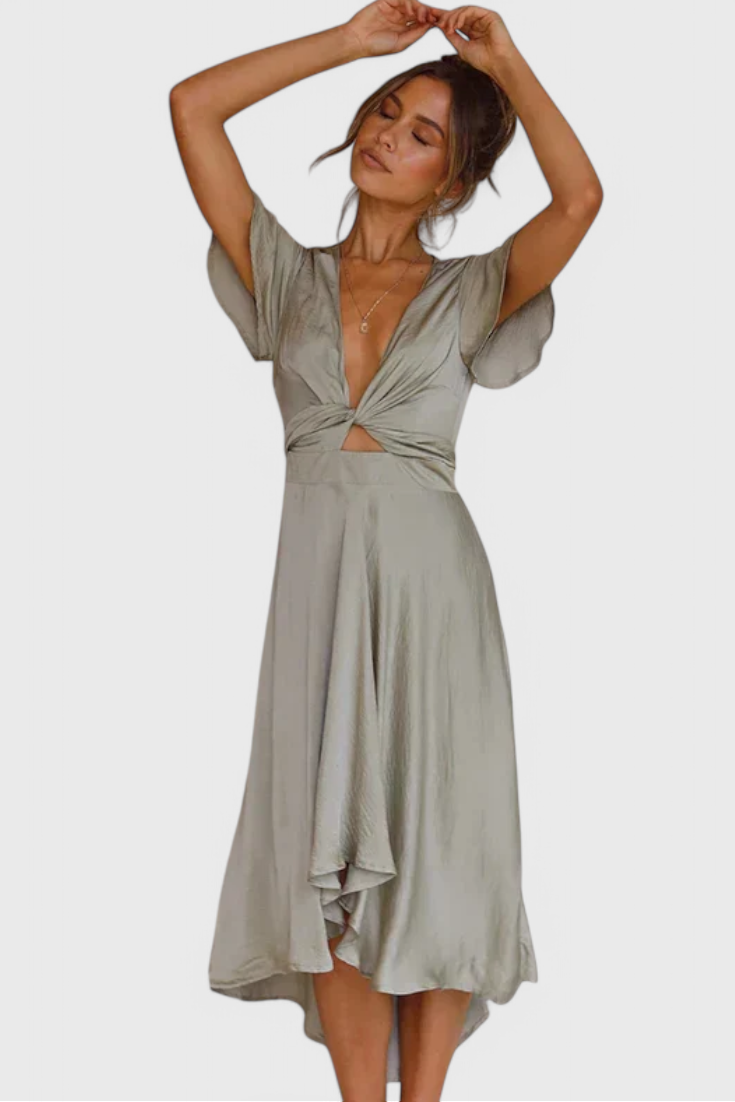 Franzi Vestido Elegante con Escote en V.