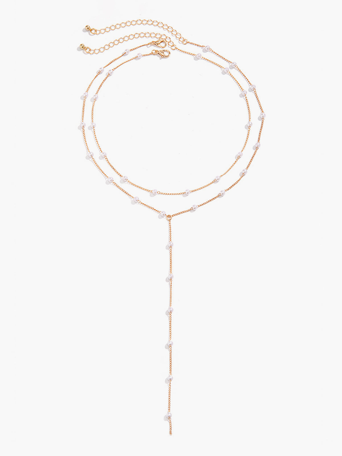 Goldbeschichtete handgemachte Perlenkette.