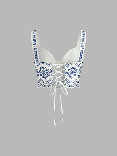 SOLÉA – Printed Tie-Back Set.