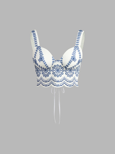 SOLÉA – Printed Tie-Back Set.