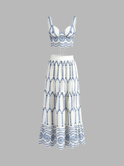 SOLÉA – Printed Tie-Back Set.