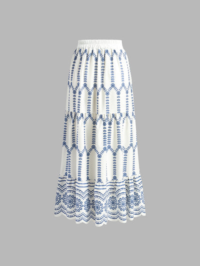 SOLÉA – Printed Tie-Back Set.