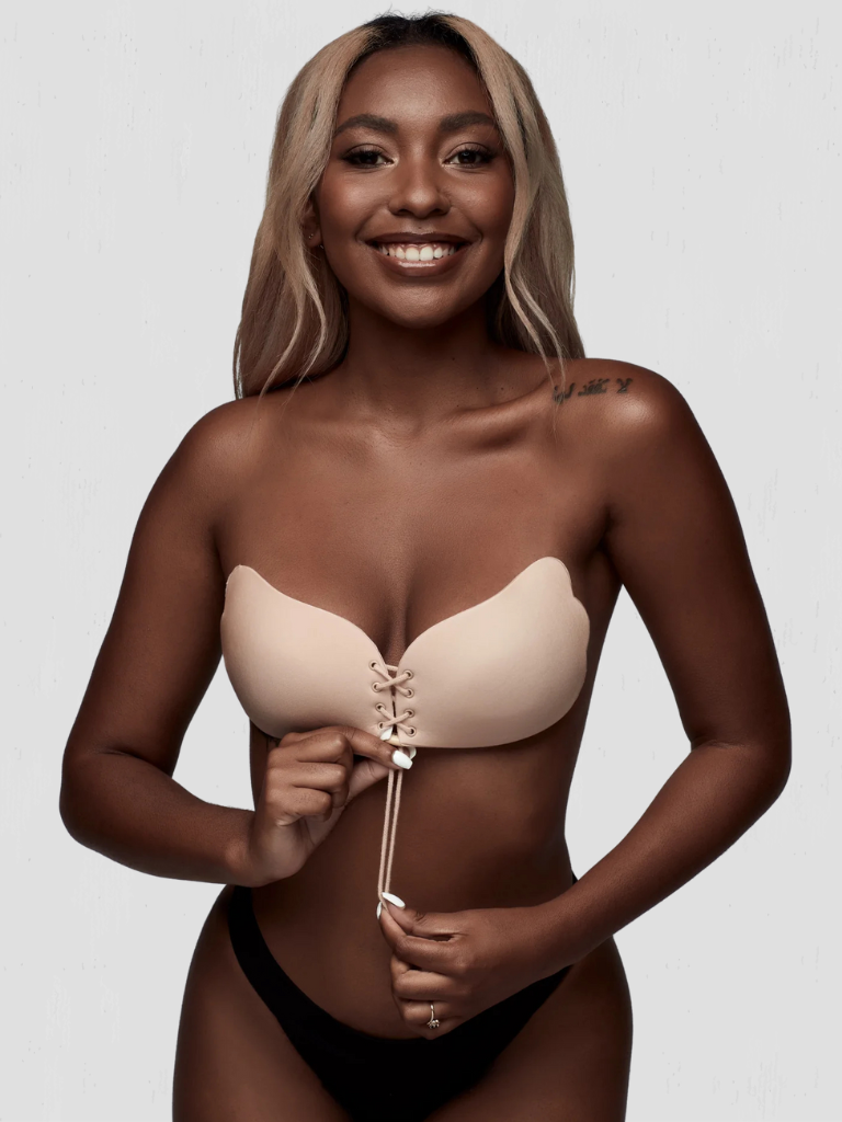 SILHOUETTE LACE-UP BRA.