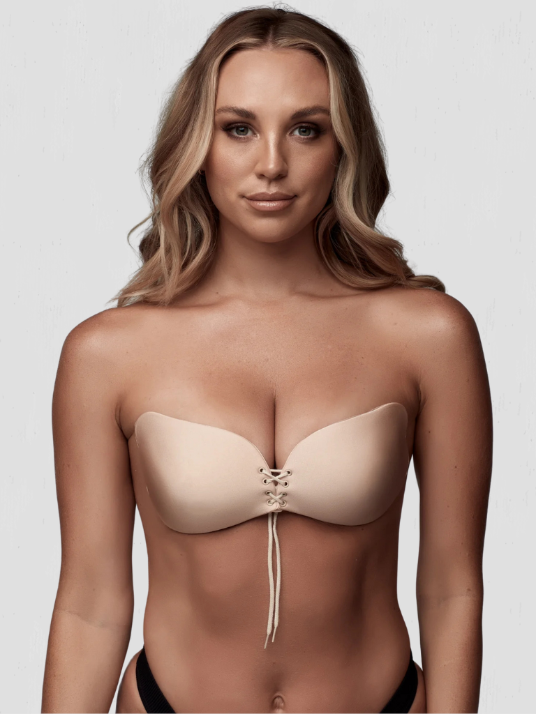 SILHOUETTE LACE-UP BRA.