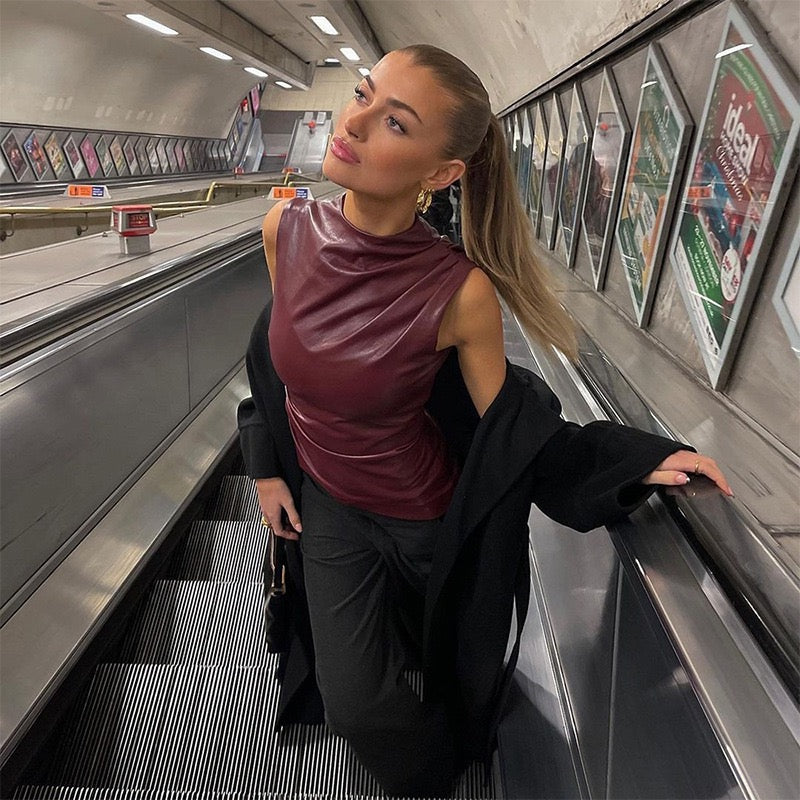 Scarlett Leather Top.