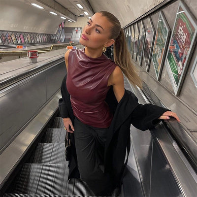 Scarlett Leather Top.