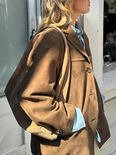 ELVORU - Suede Blazer Jacket.