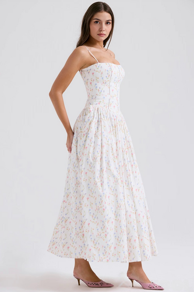 Violetta - Vestido midi con ramilletes.