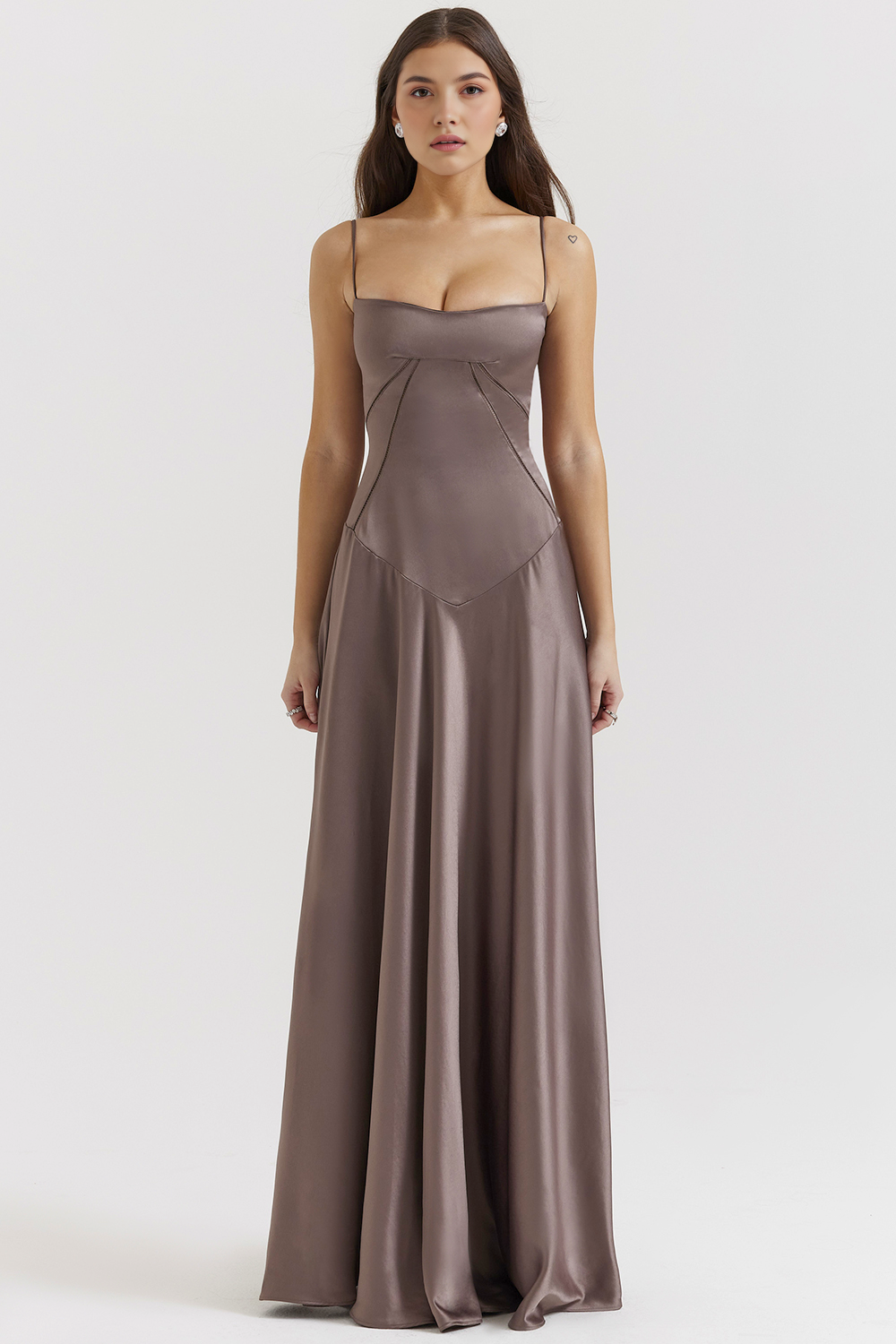 Noelle - Vestido de noche con escote tipo bustier.