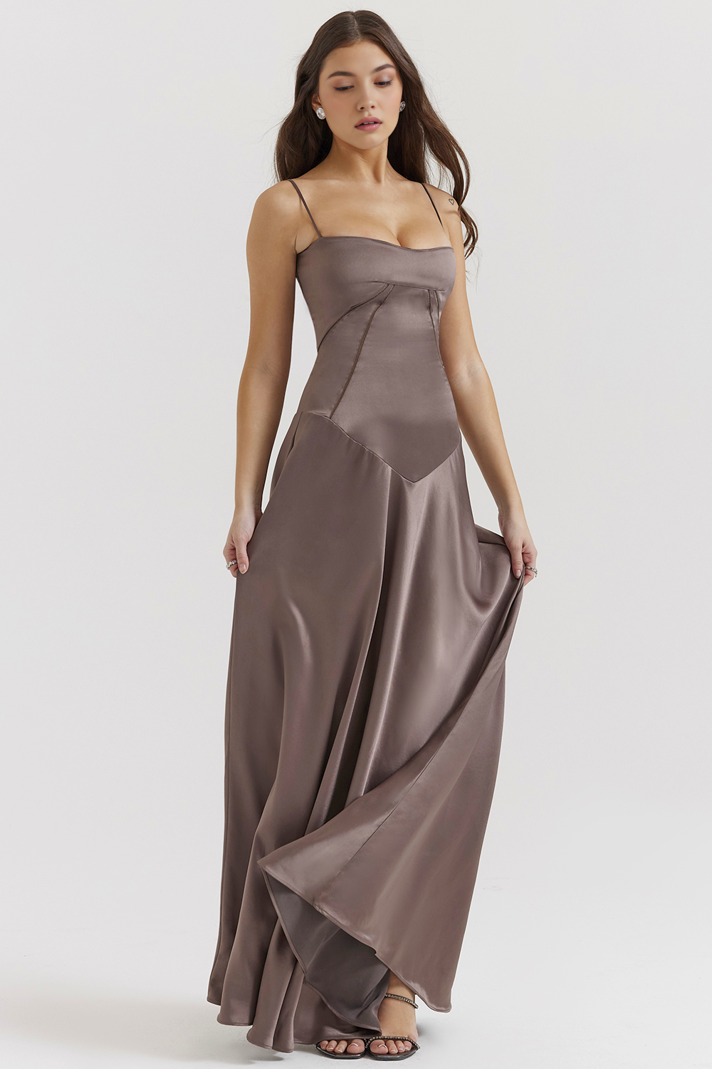Noelle - Vestido de noche con escote tipo bustier.