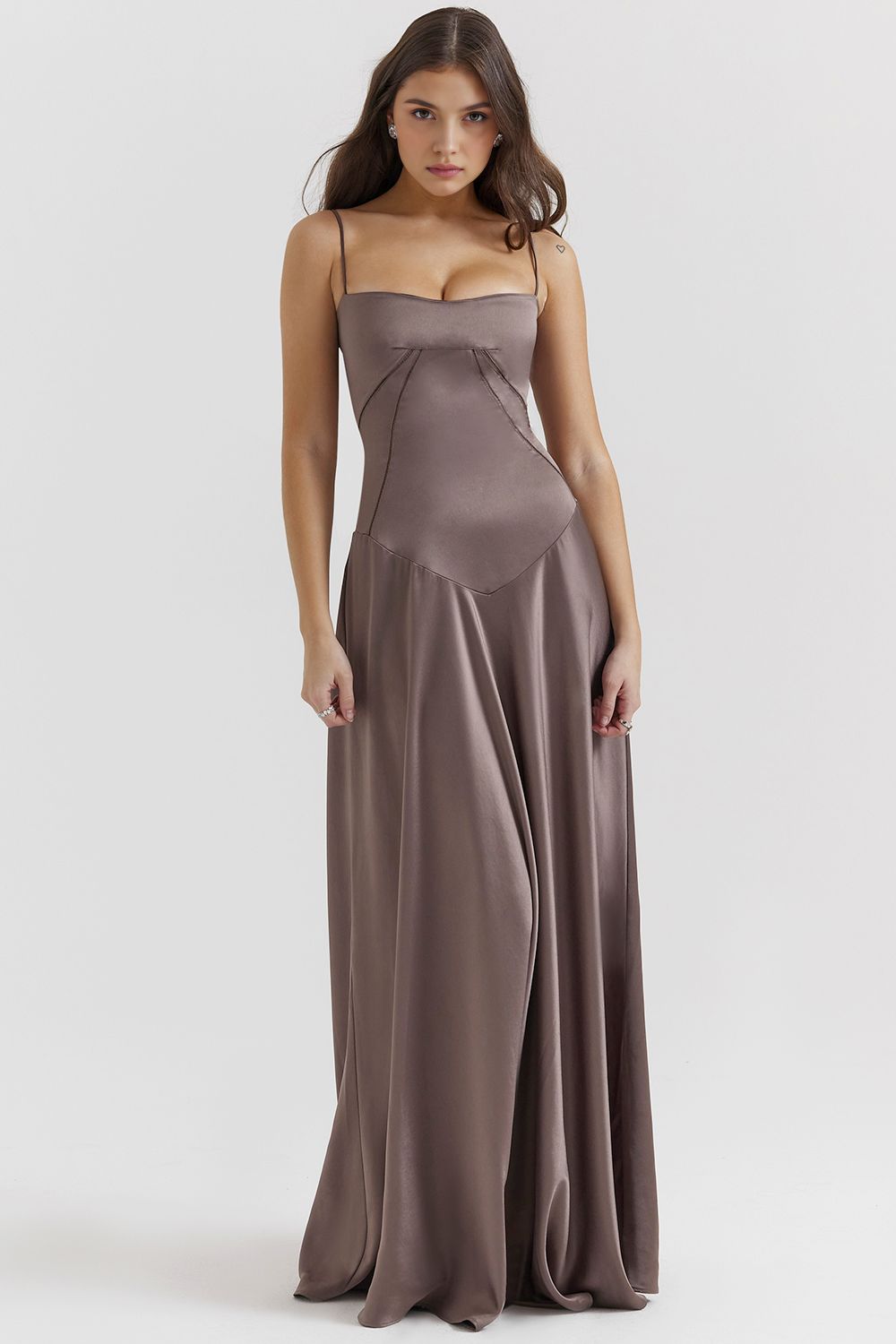 Noelle - Vestido de noche con escote tipo bustier.