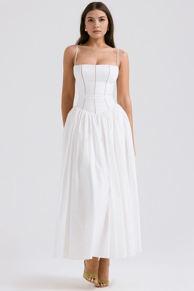 Violetta - Vestido midi con ramilletes.