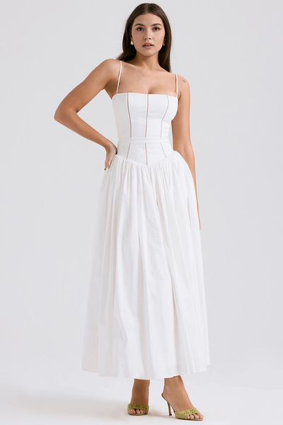 Violetta - Vestido midi con ramilletes.