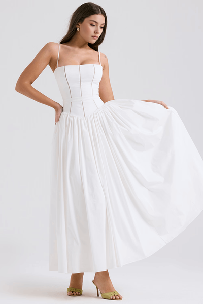Violetta - Vestido midi con ramilletes.