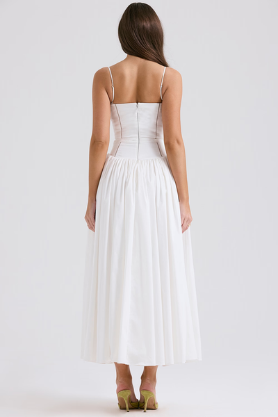 Violetta - Vestido midi con ramilletes.