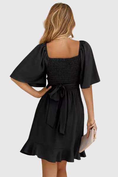 Lunara® Dosha Vestido Mini Fruncido Elegante.
