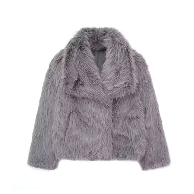 ELVORU - Fur Effect Puffer Coat.