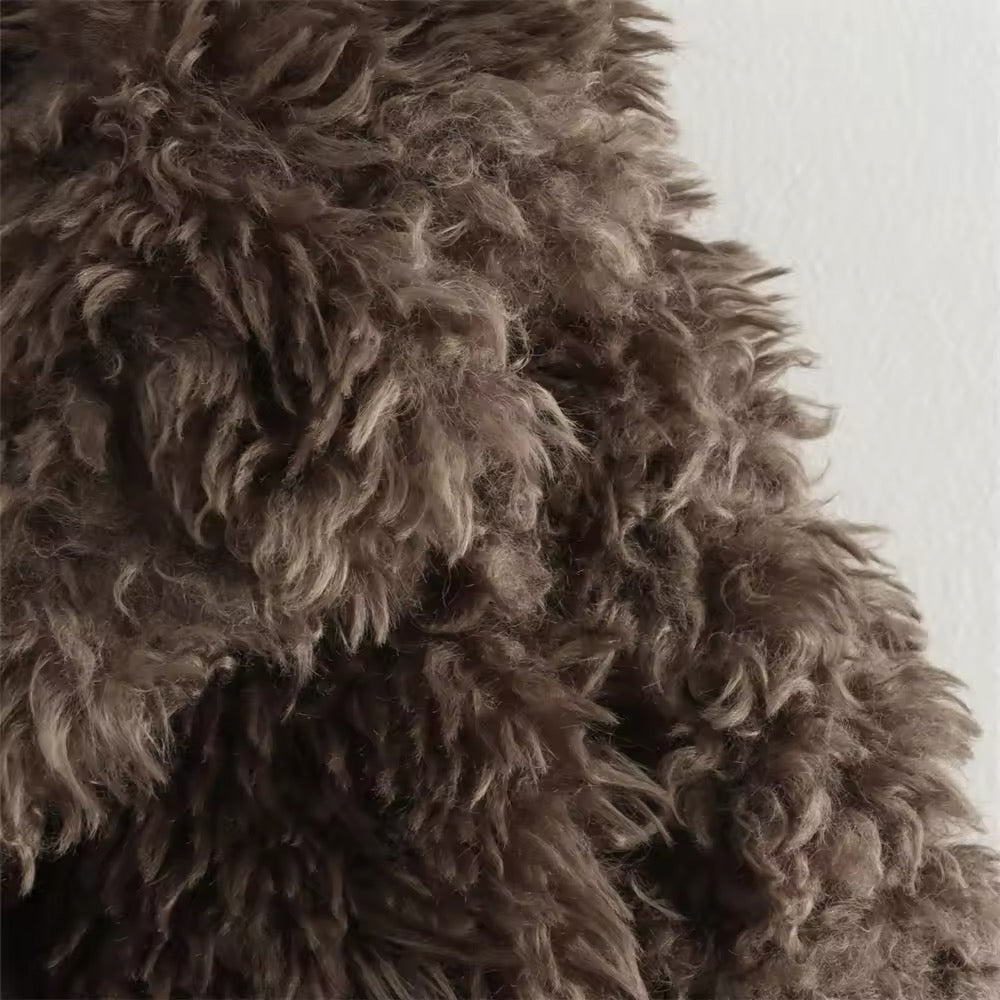 ELVORU - Fur Effect Puffer Coat.