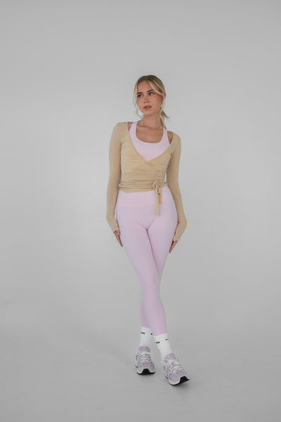 Blusa cruzada - beige.