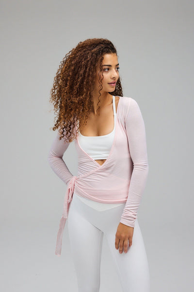 Blusa cruzada - rosa suave.