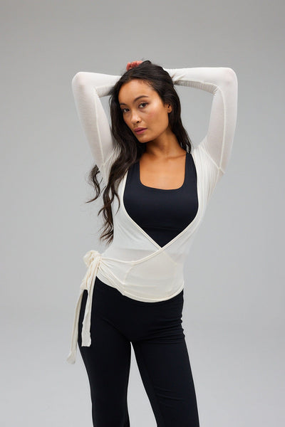 Blusa cruzada - blanca.