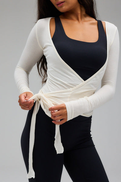 Blusa cruzada - blanca.