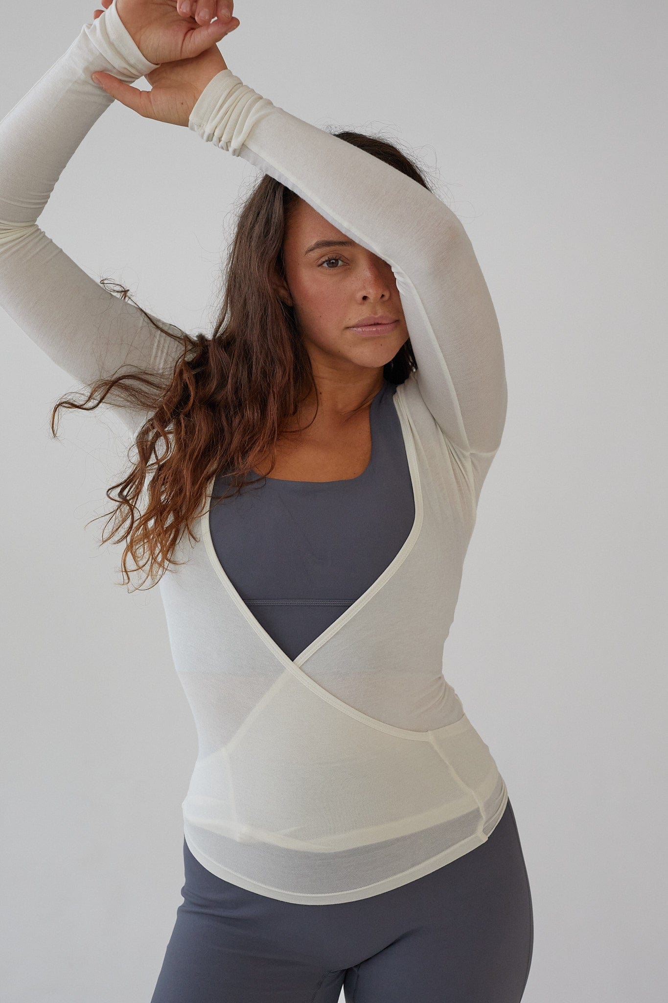 Blusa cruzada - blanca.