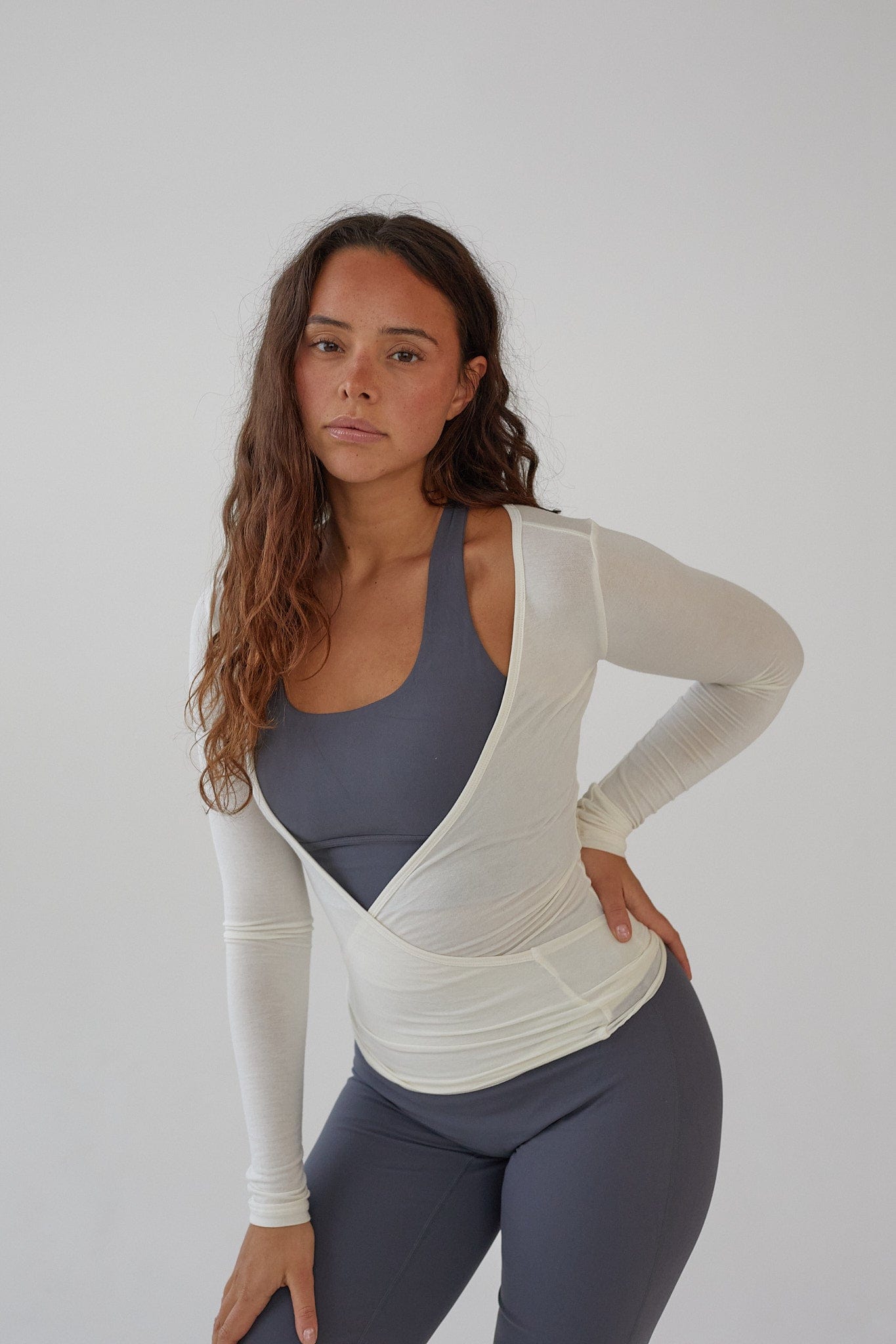 Blusa cruzada - blanca.