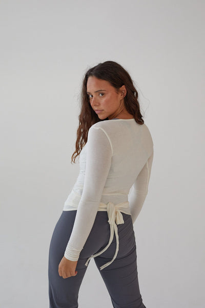 Blusa cruzada - blanca.