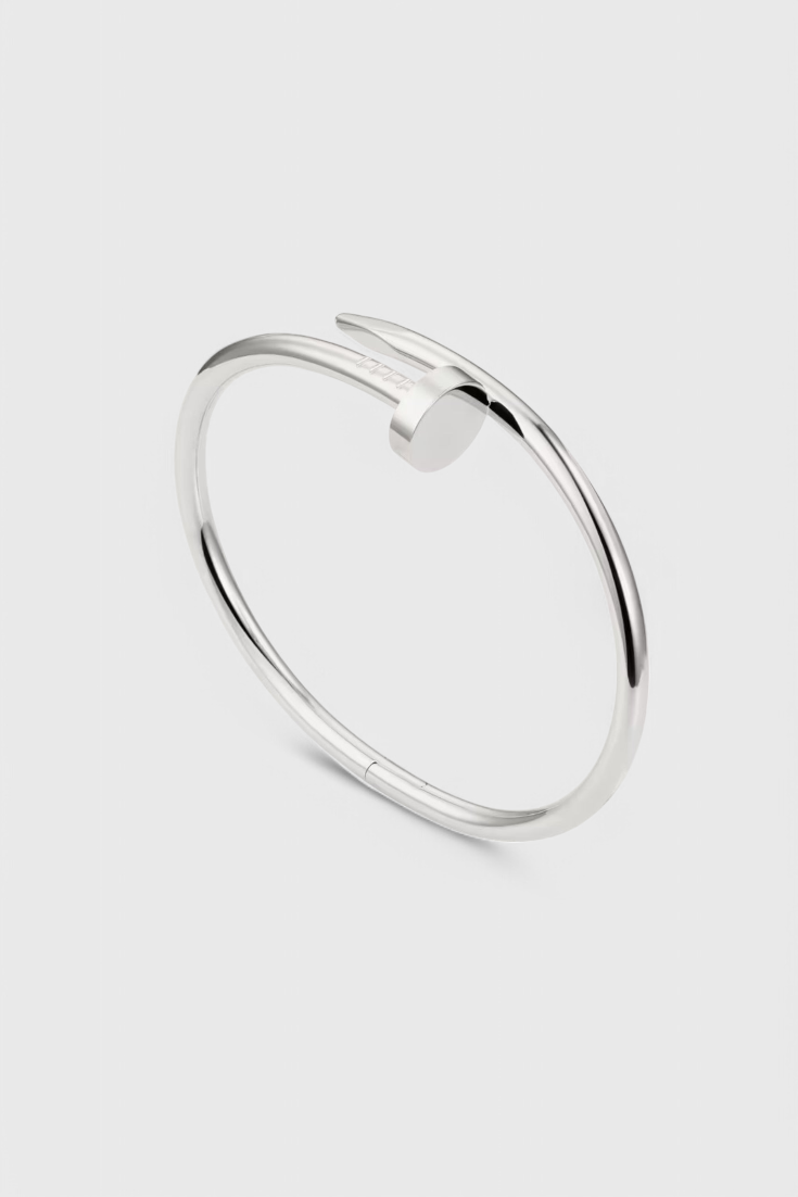 Pulsera Minimalista Inspirada en Clavos de Plata Esterlina.